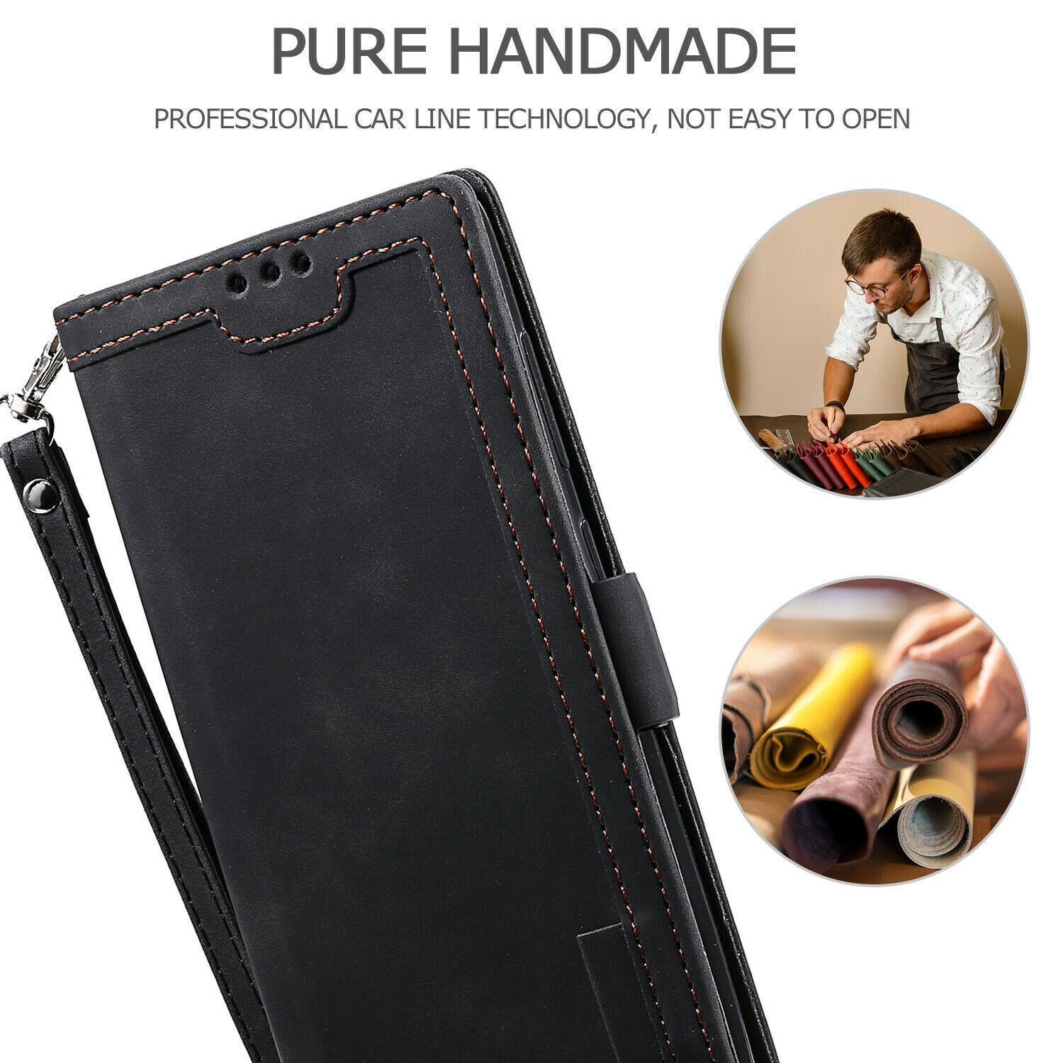 For Samsung Galaxy S24 S23 Ultra S22 Plus S21 Note 20 Leather Wallet Flip Case - Picture 28 of 30