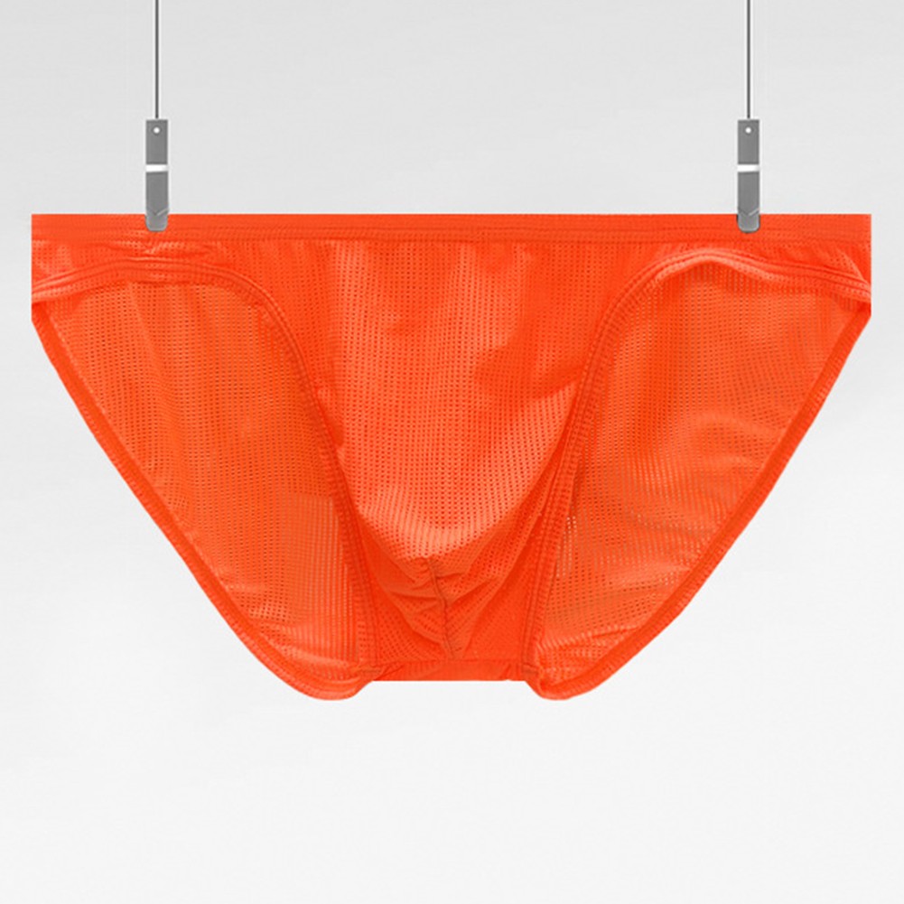 Mens Underpants Bikini Sexy Brief Solid Color Low Rise Mesh Briefs Underwear - Picture 18 of 23