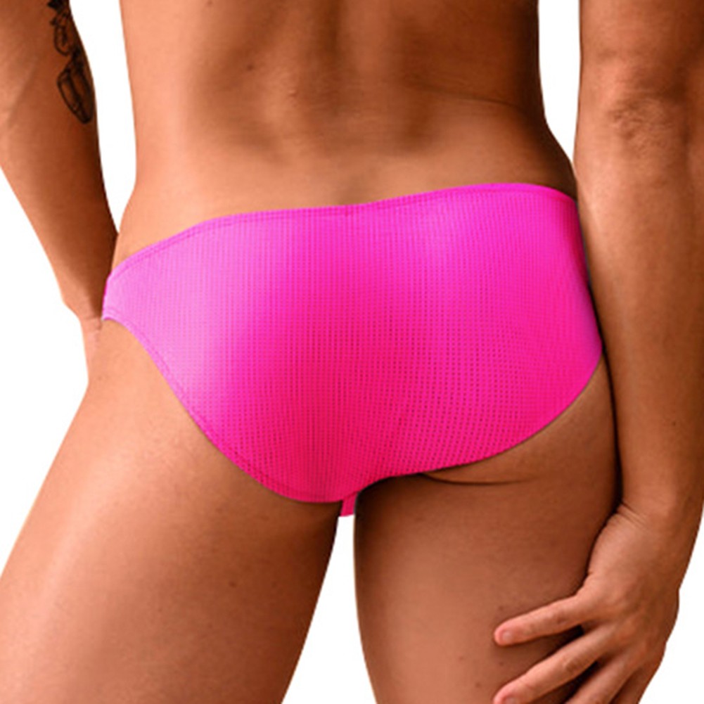 Mens Underpants Bikini Sexy Brief Solid Color Low Rise Mesh Briefs Underwear - Picture 23 of 23