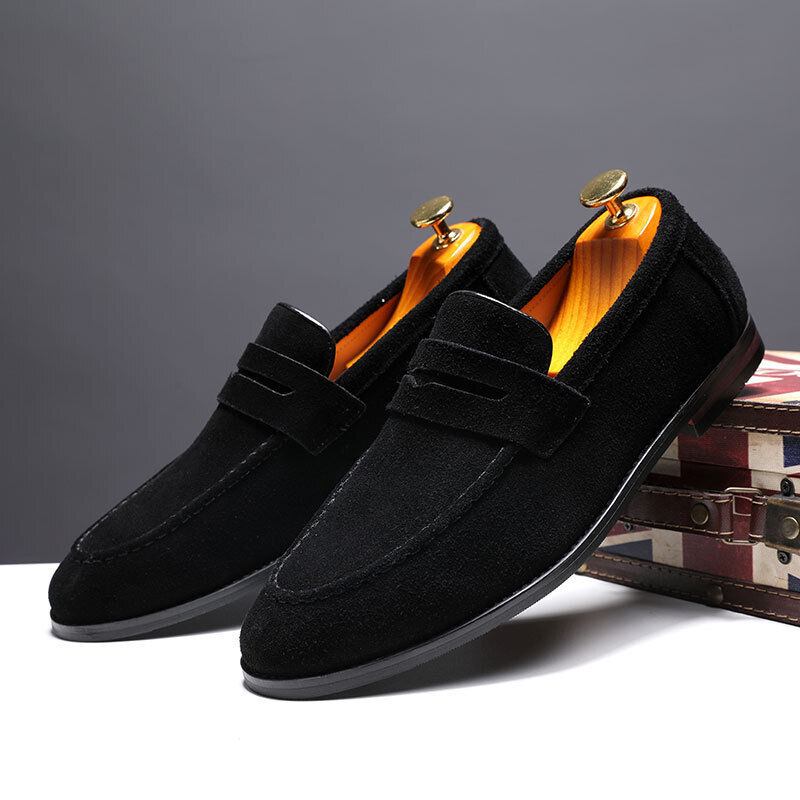 MENS CASUAL SLIP On Walking Work Loafers Moccasin Driving Shoes Size ...