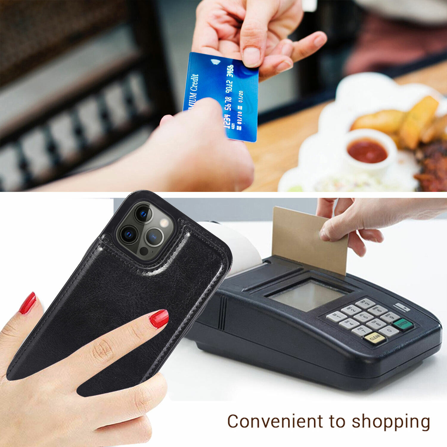 For iPhone 14 12 13 15 PRO MAX XS XR Wallet Card Case Cover Leather Magnetic