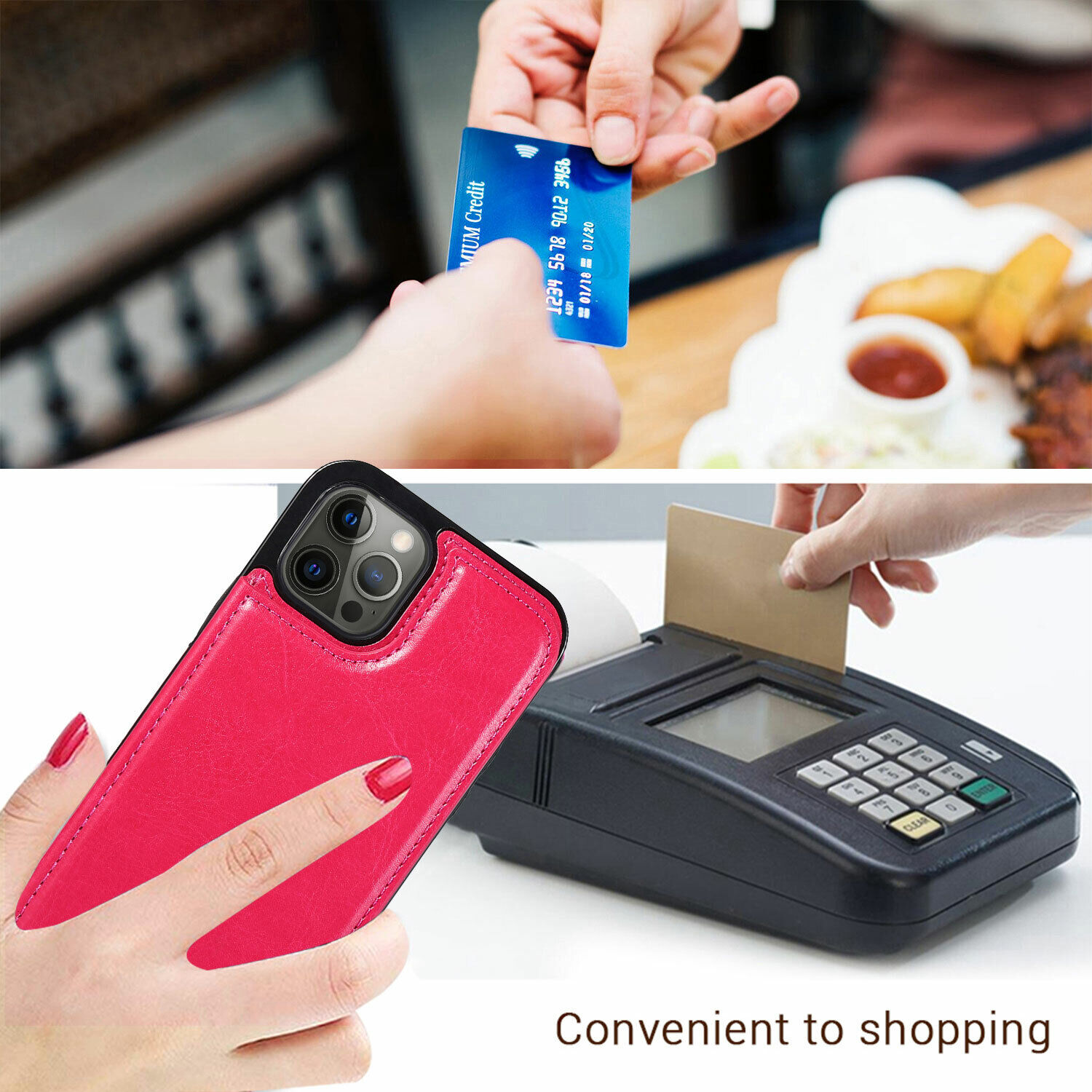 For iPhone 14 12 13 15 PRO MAX XS XR Wallet Card Case Cover Leather Magnetic