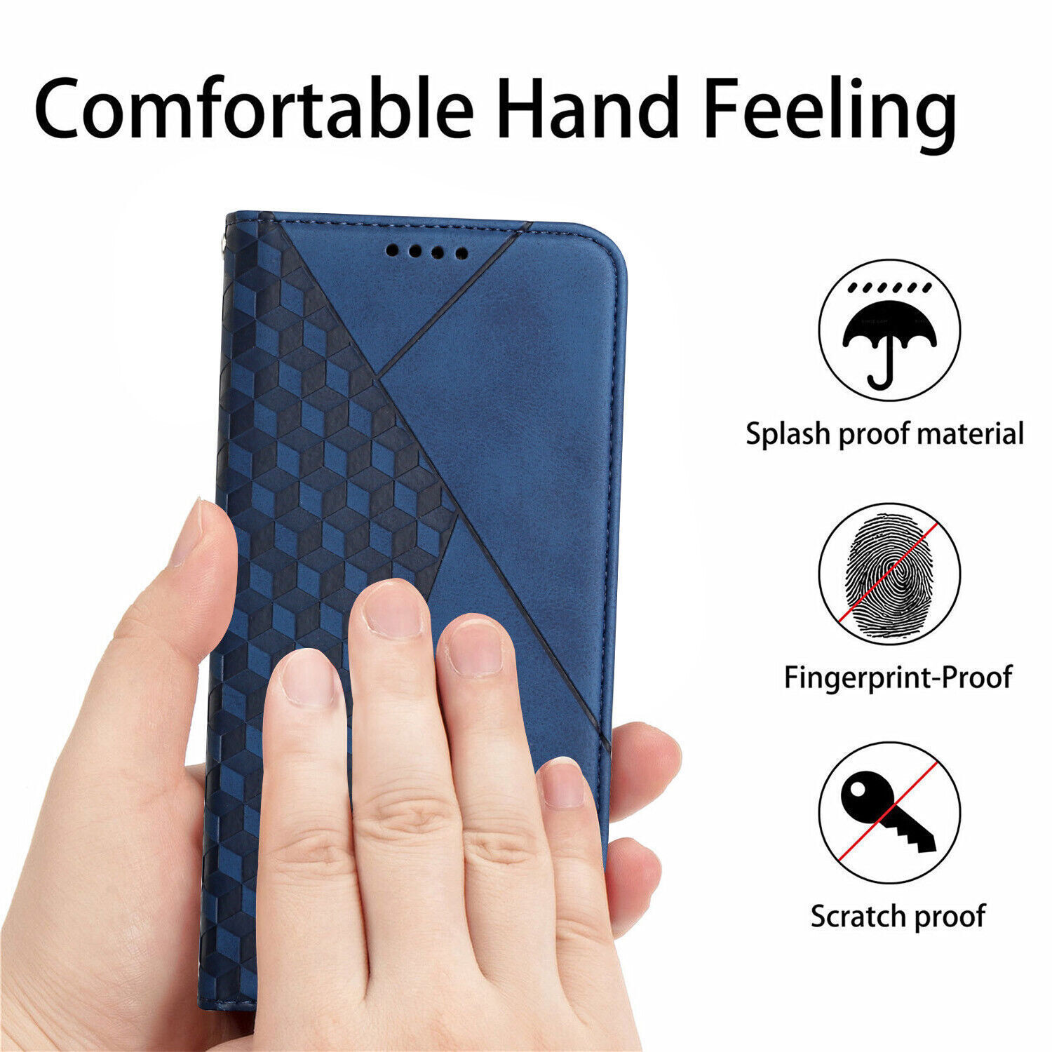 For iPhone 13 14 15 Pro Max 12 XR SE2 Magnetic Leather Wallet Case Flip Cover