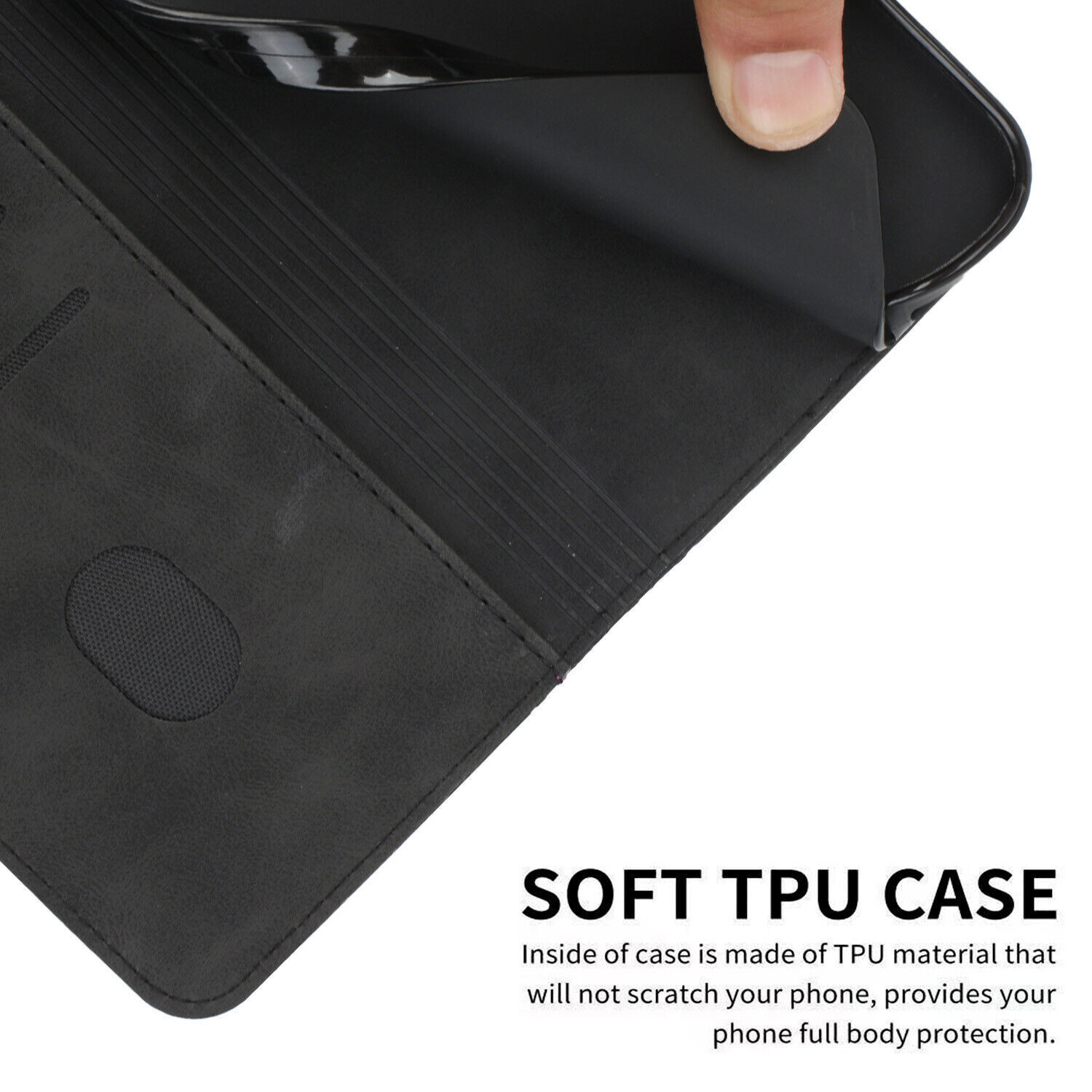 For iPhone 13 14 15 Pro Max 12 XR SE2 Magnetic Leather Wallet Case Flip Cover