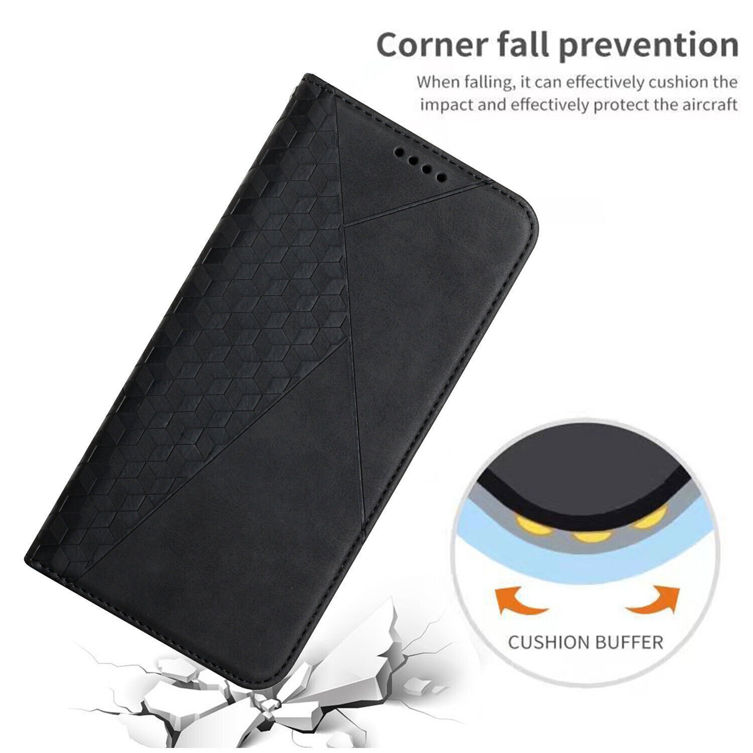 For iPhone 13 14 15 Pro Max 12 XR SE2 Magnetic Leather Wallet Case Flip Cover