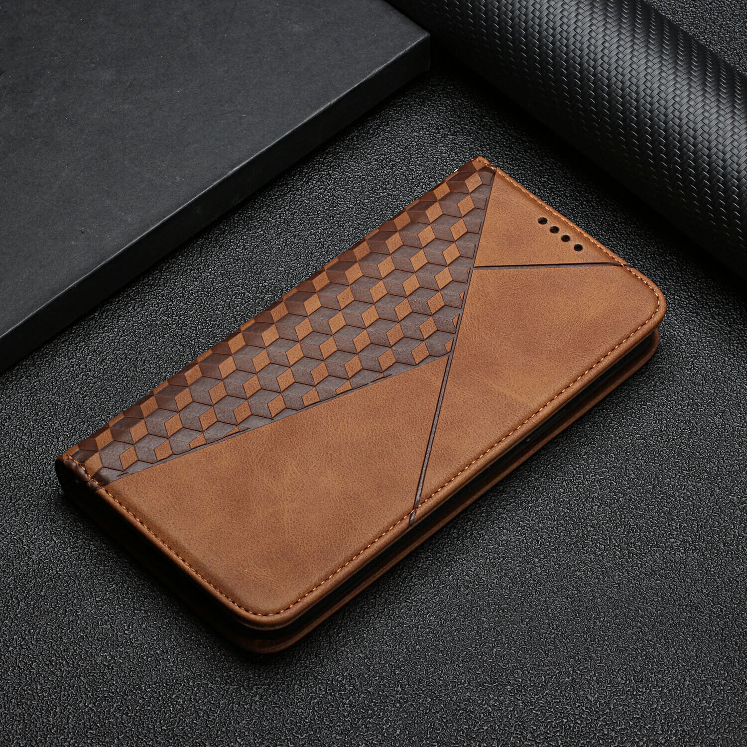 For iPhone 13 14 15 Pro Max 12 XR SE2 Magnetic Leather Wallet Case Flip Cover