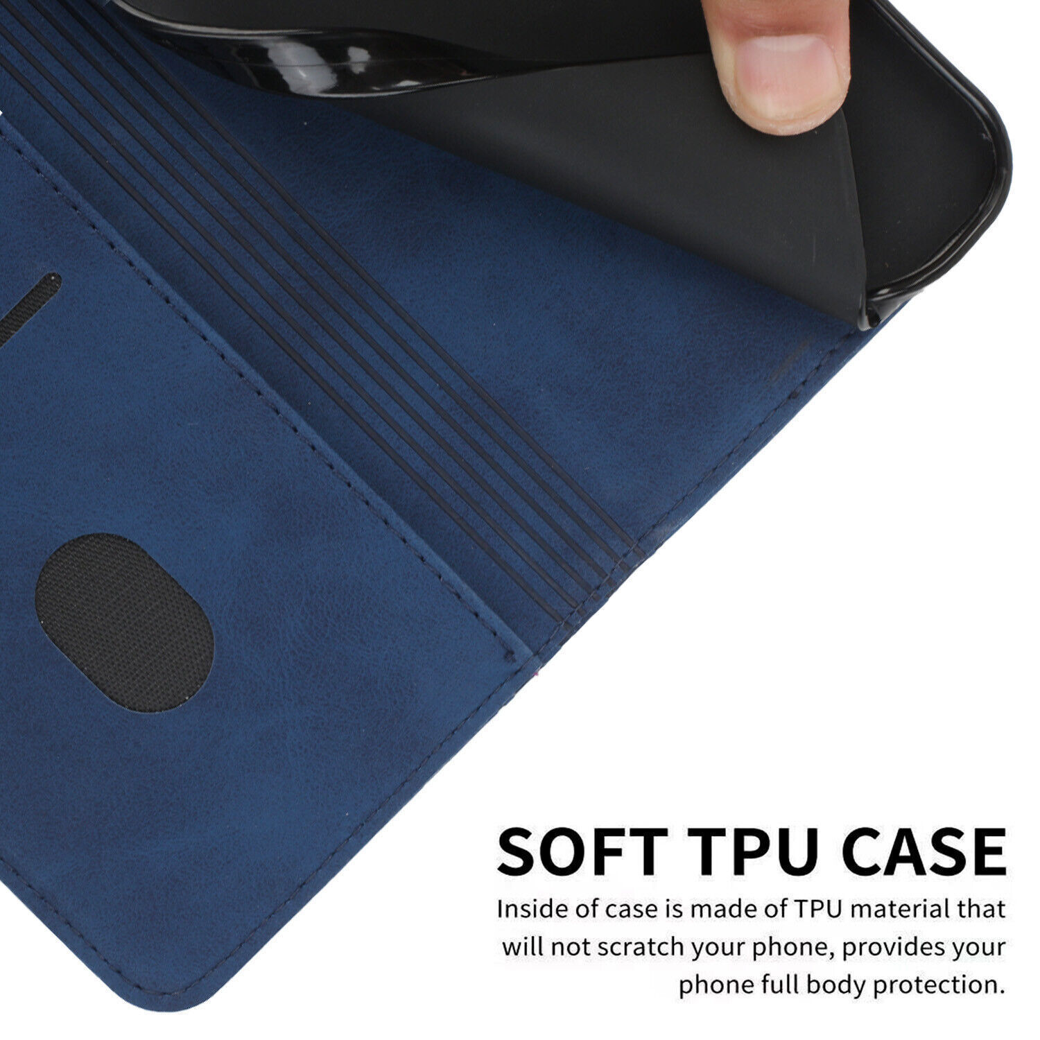 For iPhone 13 14 15 Pro Max 12 XR SE2 Magnetic Leather Wallet Case Flip Cover