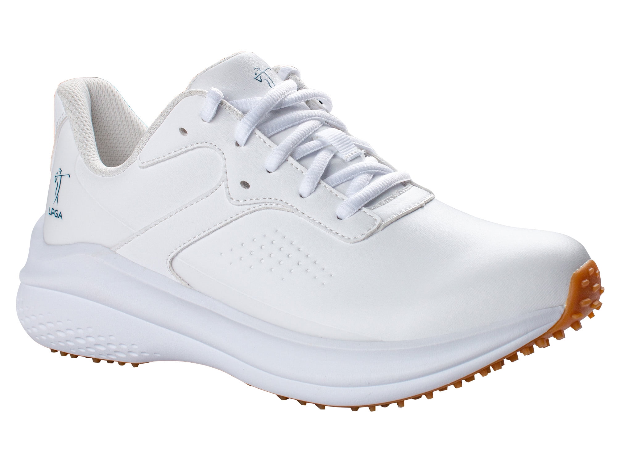LPGA Women's Spikeless Golf Shoe, White, Lace Up Style,Size 6 to 10