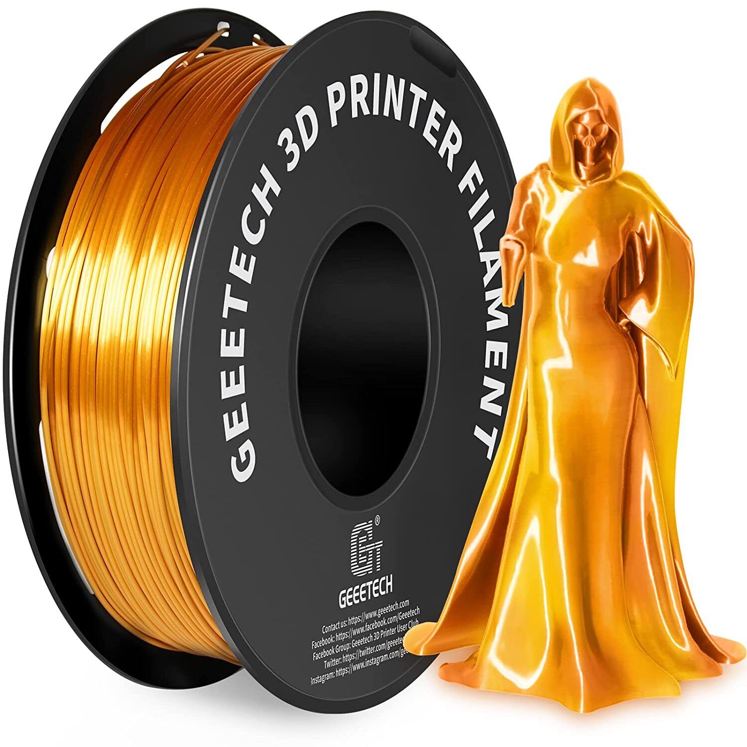 GEEETECH 1.75mm 1kg TPU ABS+ PETG Regular/Silk/Matte/Luminous/Wood PLA Filament - Picture 26 of 147