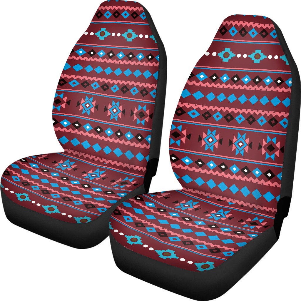 2Pcs Car Front Seat Covers Retro Tribal Element Pattern Universal Seat Cushion - Picture 16 of 16