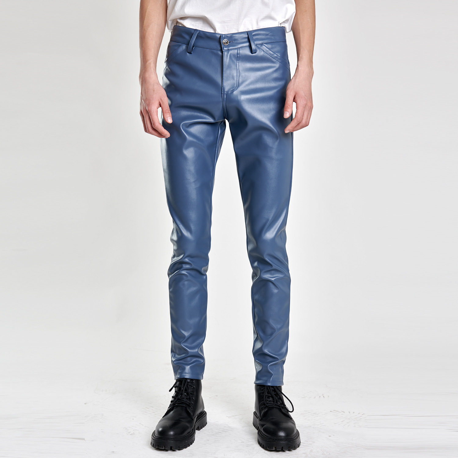 Dünne Lederhose für Herren Elastisch Slim Fit Atmungsaktiv Lederhose für Herren - Bild 8 von 11
