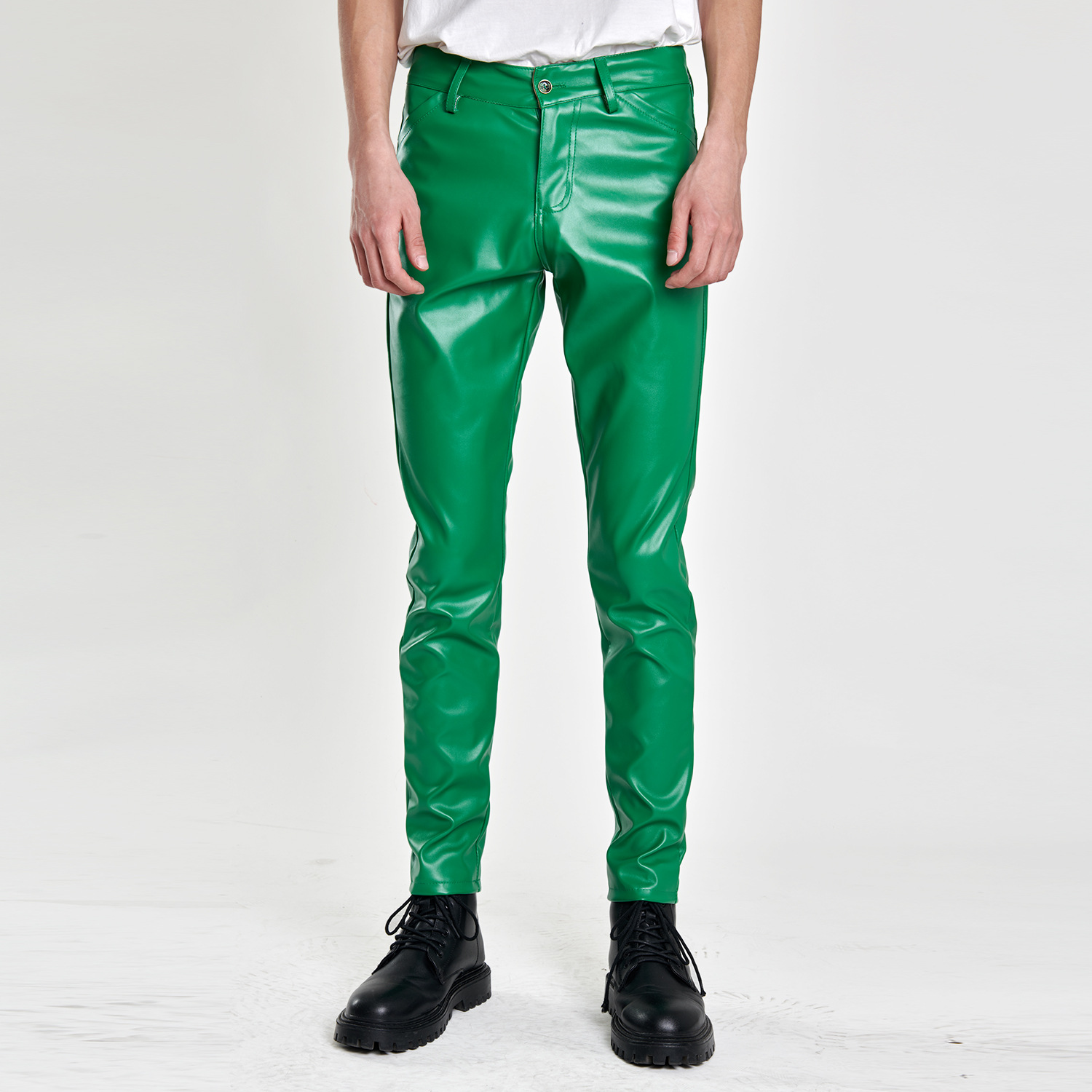 Dünne Lederhose für Herren Elastisch Slim Fit Atmungsaktiv Lederhose für Herren - Bild 10 von 11