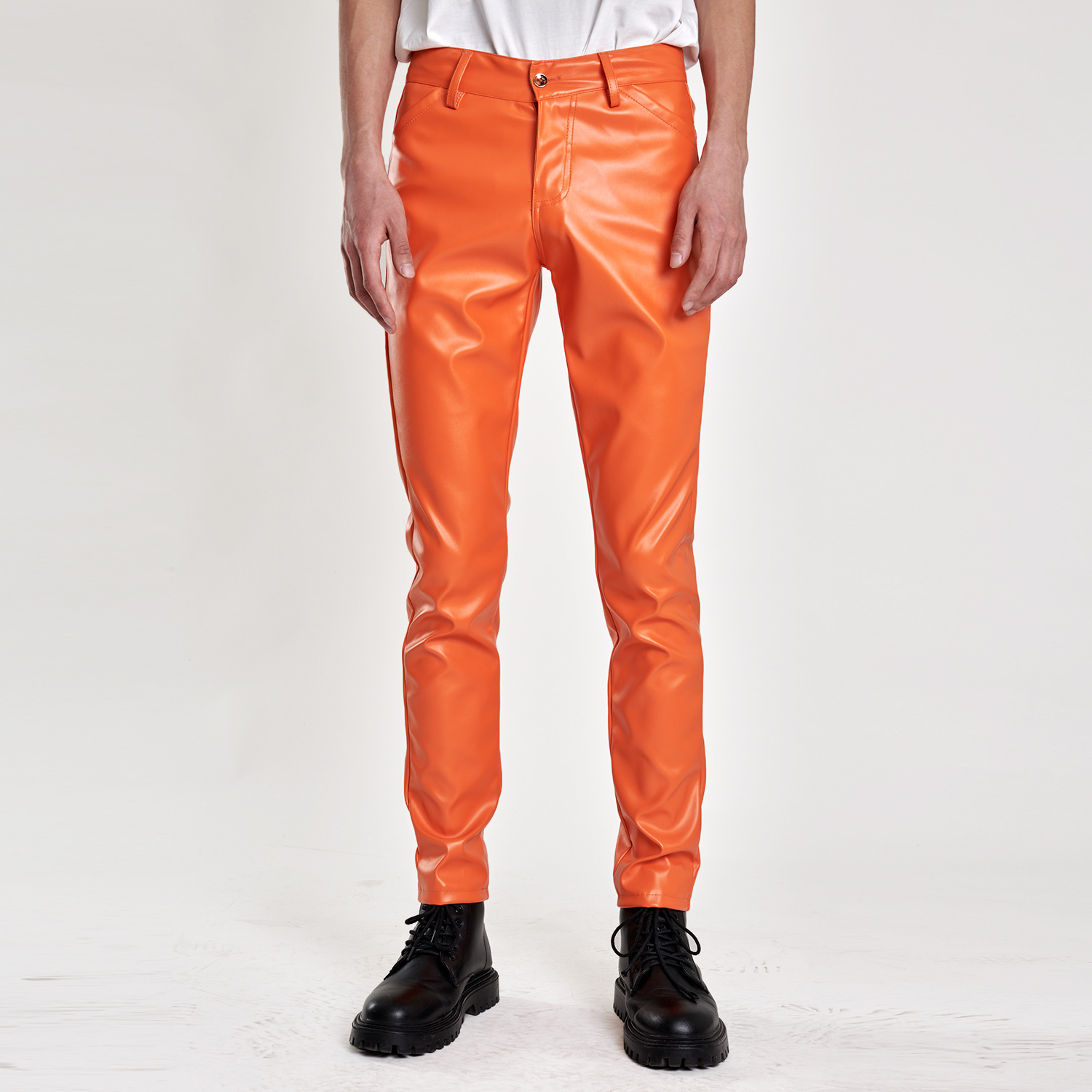 Dünne Lederhose für Herren Elastisch Slim Fit Atmungsaktiv Lederhose für Herren - Bild 11 von 11