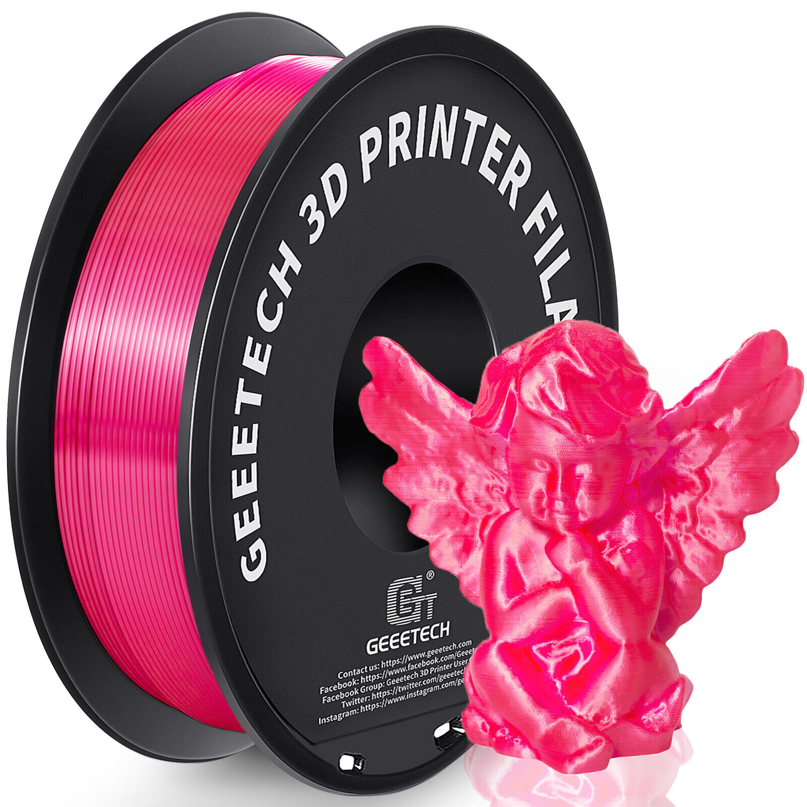 GEEETECH 3D Printer Filament Silk/Two-color/Tricolor Change PLA 1.75mm 1KG/Roll