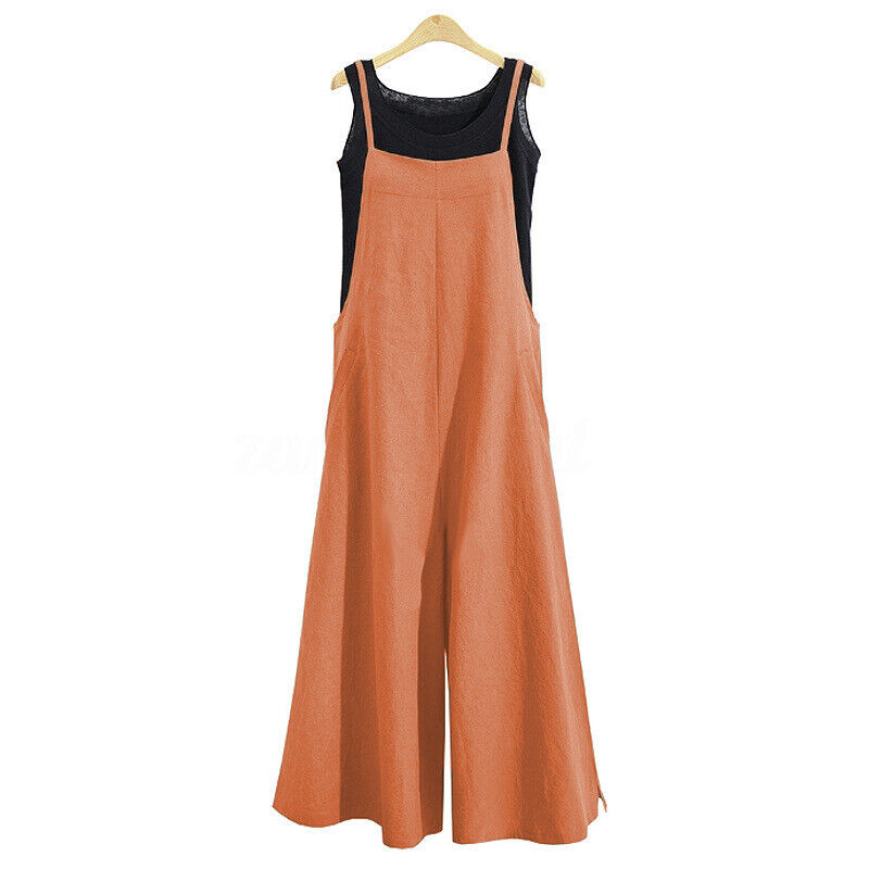 Damen Jumpsuit Strappy Loose Dungarees Romper Loose Pants Summer Plus Size - Bild 26 von 28
