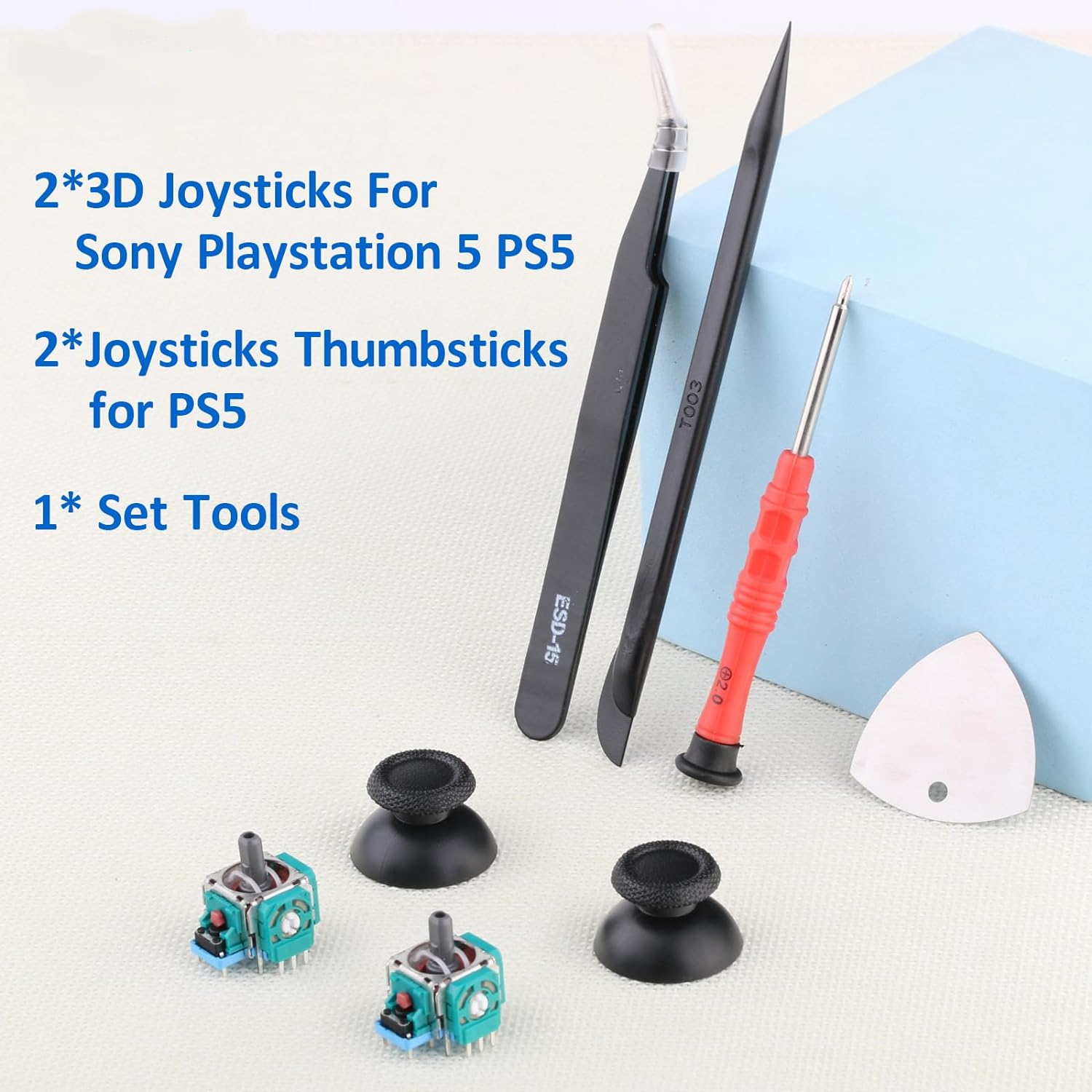 2 Joysticks Replacement for PlayStation 5 Controller, Potentiometer with Tools - Picture 8 of 8