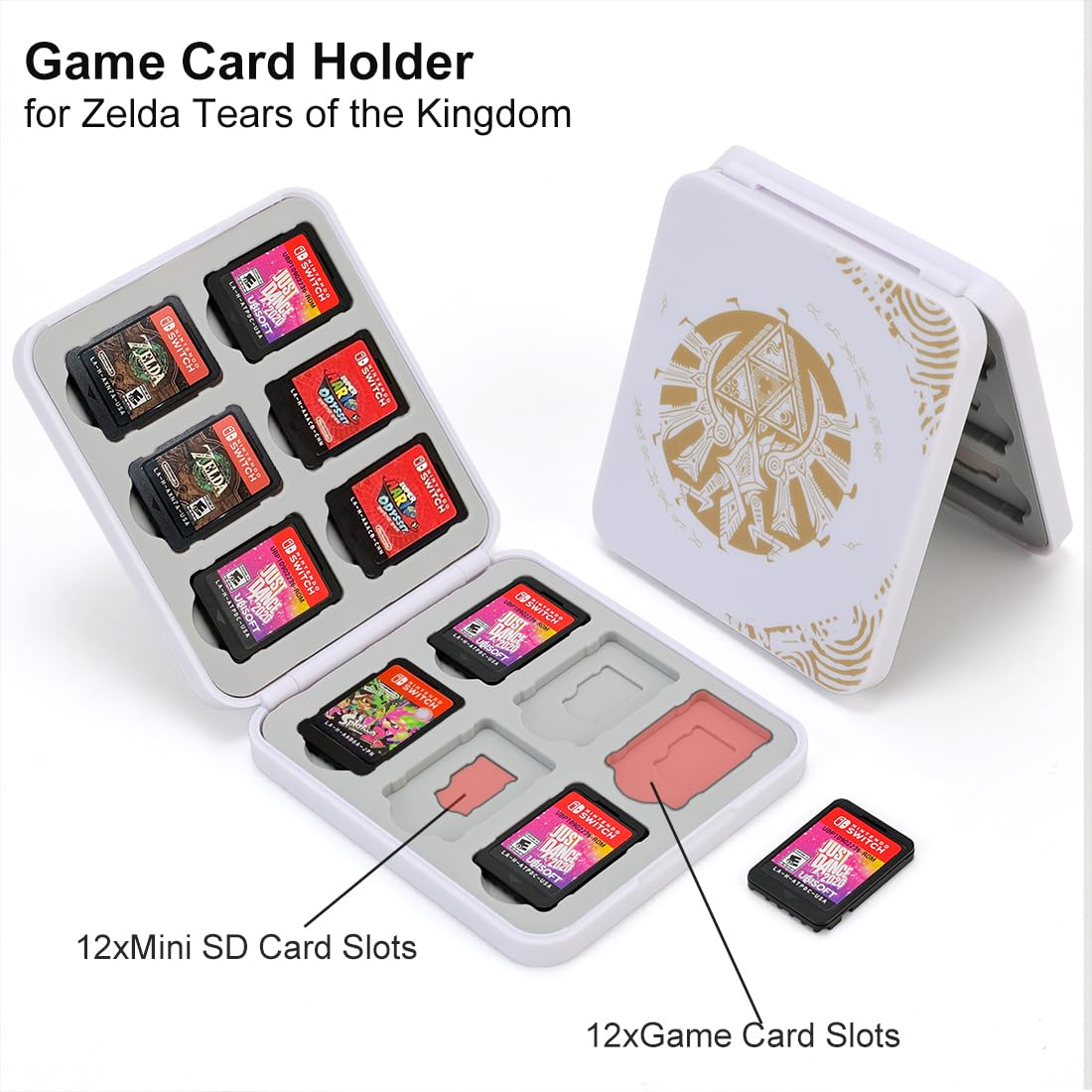 Travel Bag Kit for Nintendo Switch/Lite/OLED with Game Cartridge Box, Thumb Grip - Picture 19 of 21
