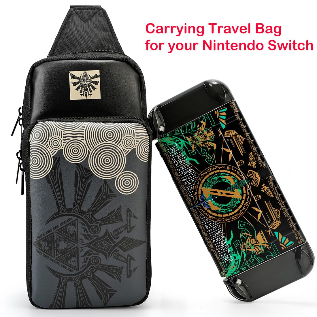 Travel Bag Kit for Nintendo Switch/Lite/OLED with Game Cartridge Box, Thumb Grip - Picture 21 of 21