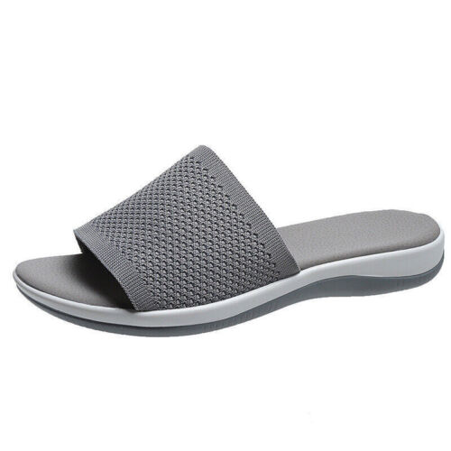 Women Slip On Flat Sandals Ladies Open Toe Beach Summer Shoes Comfy Slippers - Picture 22 of 27