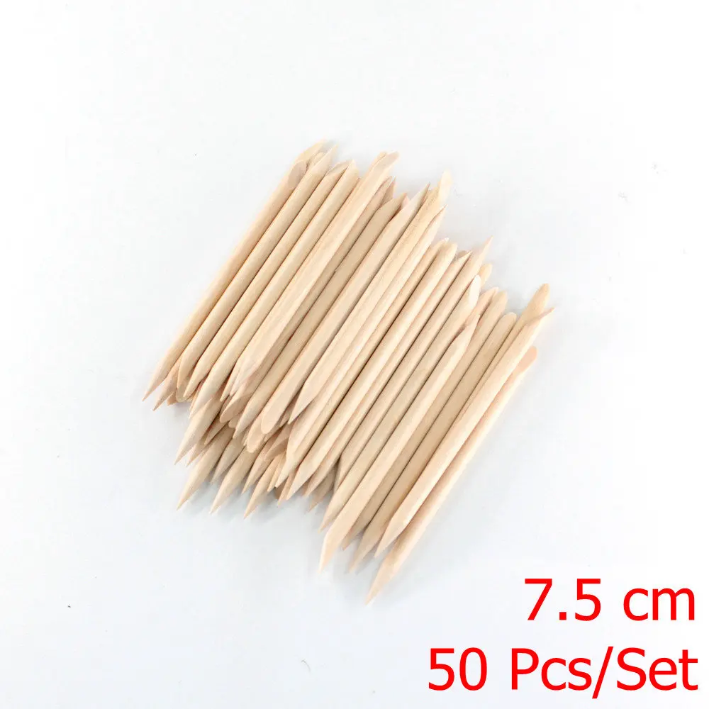 Wood Sticks Set: 50/100Pcs, 4 Sizes, Cuticle Pusher, Cuticle Removal Tool