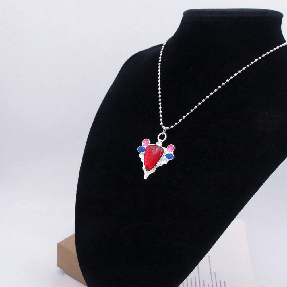 Jojo's Bizarre Adventure Super Red Stone of Aja Necklaces Cosplay Prop Pendant - Picture 10 of 10