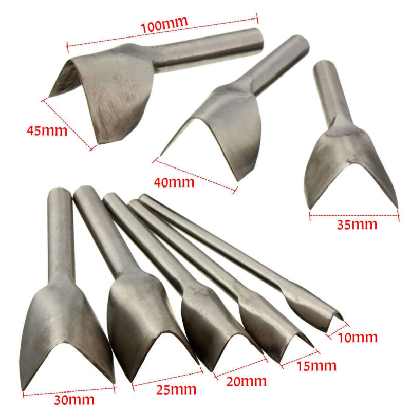 1pcs Leatherworking Tools， Half-Round V-Shaped Cutter Punch, 10-45mm