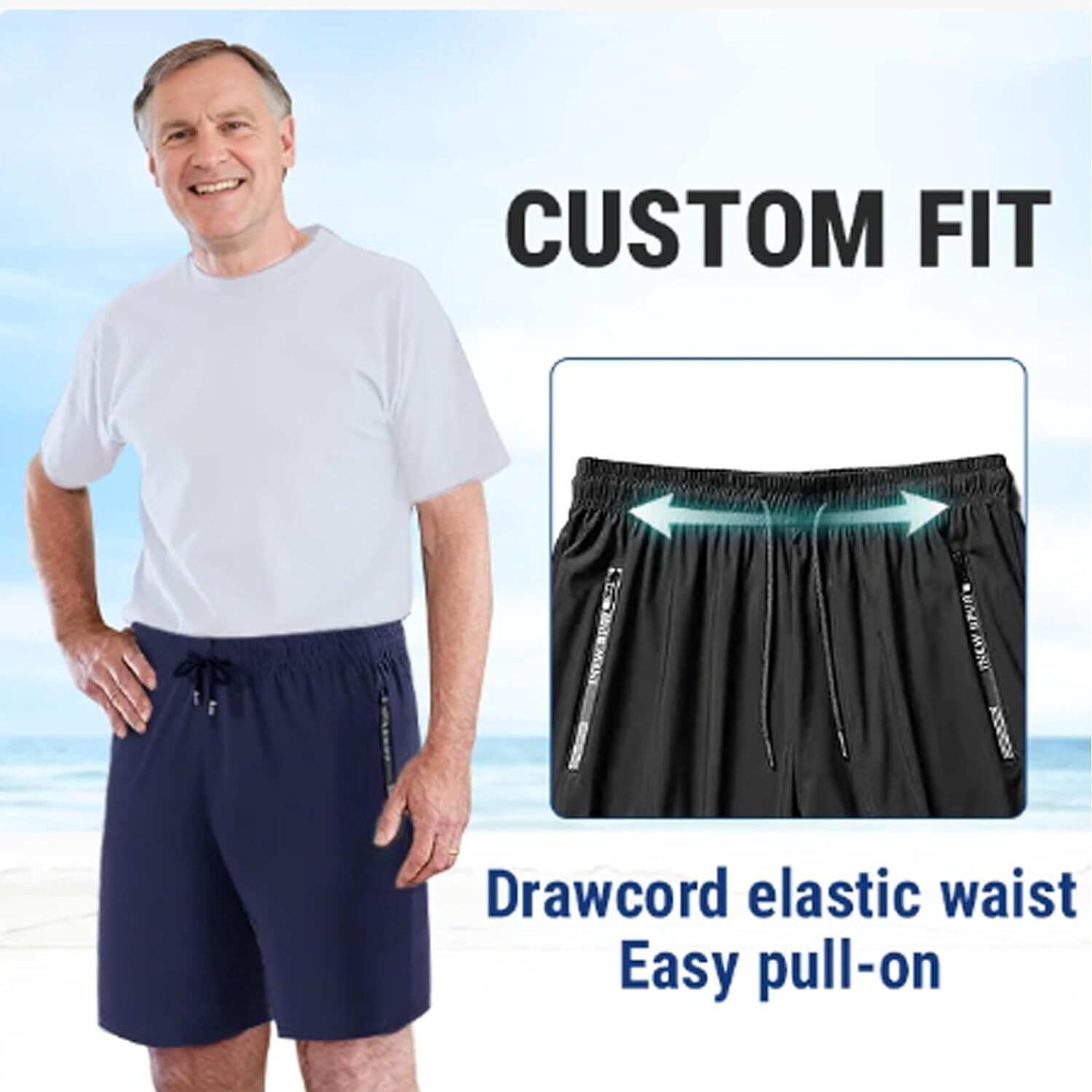 Pantalones Cortos Lanenow para Mujer y Hombre Icedactive-Unisex Seda Hielo Secado Rápido Pantalones Cortos - Imagen 11 de 56