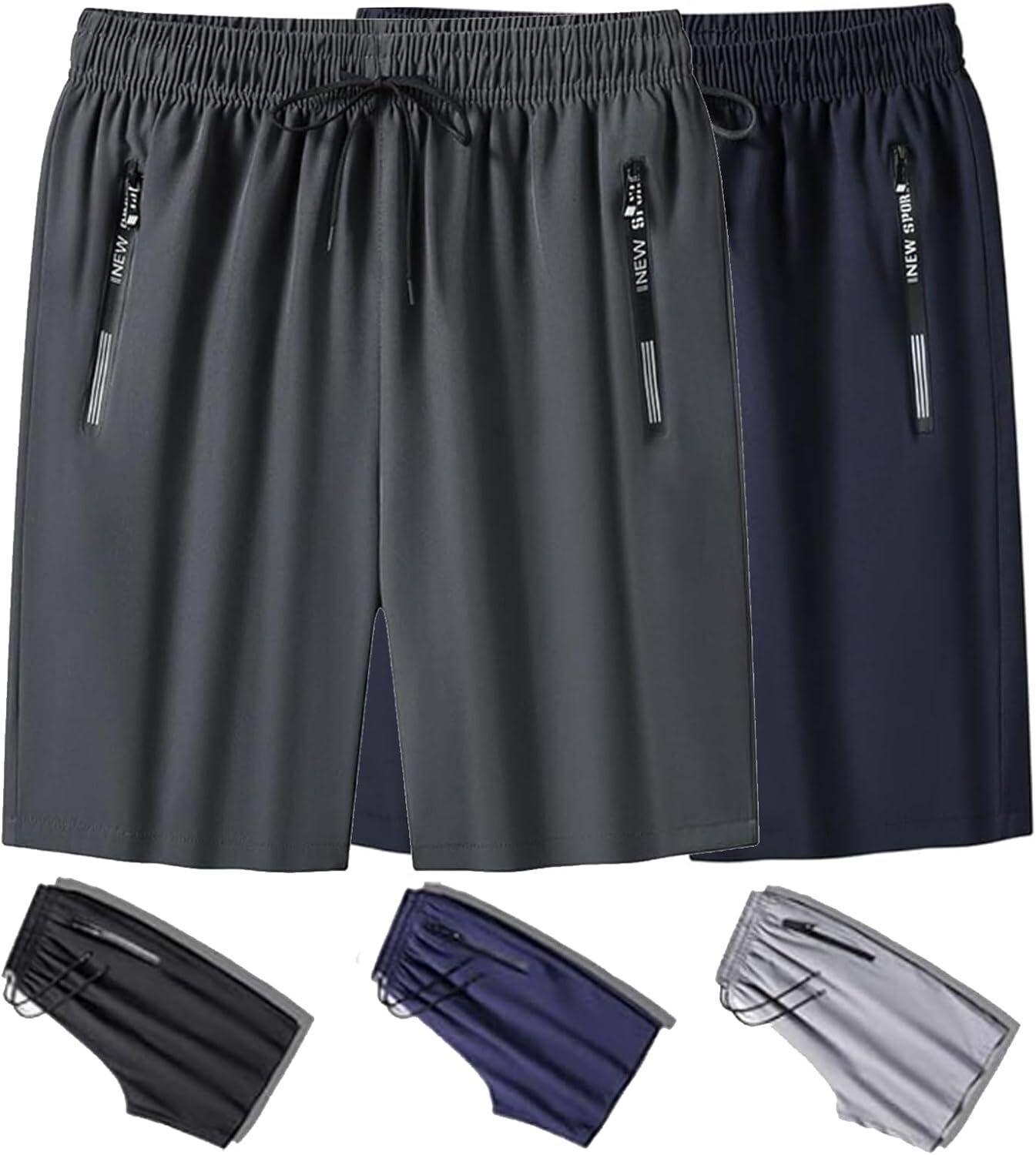 Pantalones Cortos Lanenow para Mujer y Hombre Icedactive-Unisex Seda Hielo Secado Rápido Pantalones Cortos - Imagen 15 de 56