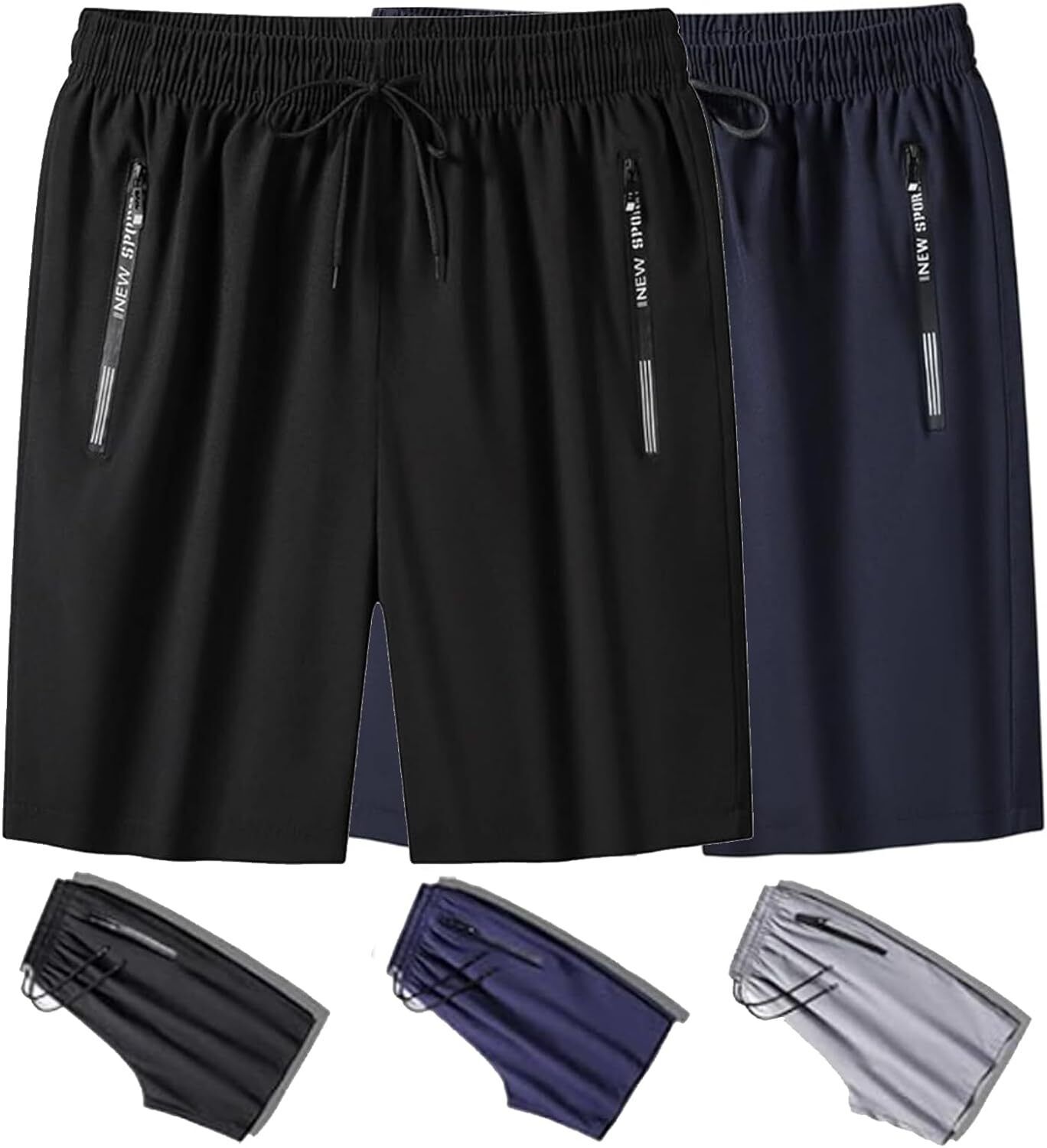Pantalones Cortos Lanenow para Mujer y Hombre Icedactive-Unisex Seda Hielo Secado Rápido Pantalones Cortos - Imagen 22 de 56