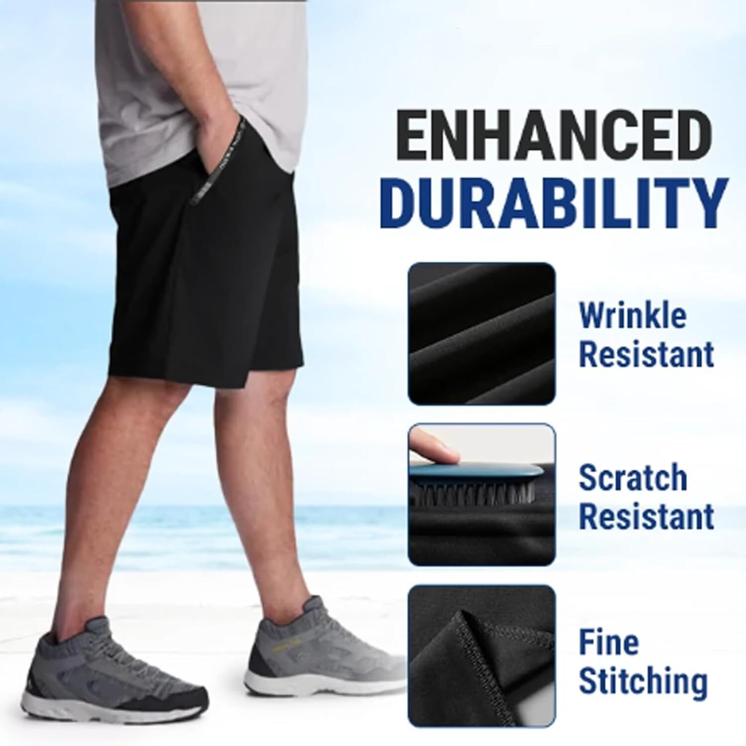 Pantalones Cortos Lanenow para Mujer y Hombre Icedactive-Unisex Seda Hielo Secado Rápido Pantalones Cortos - Imagen 27 de 56