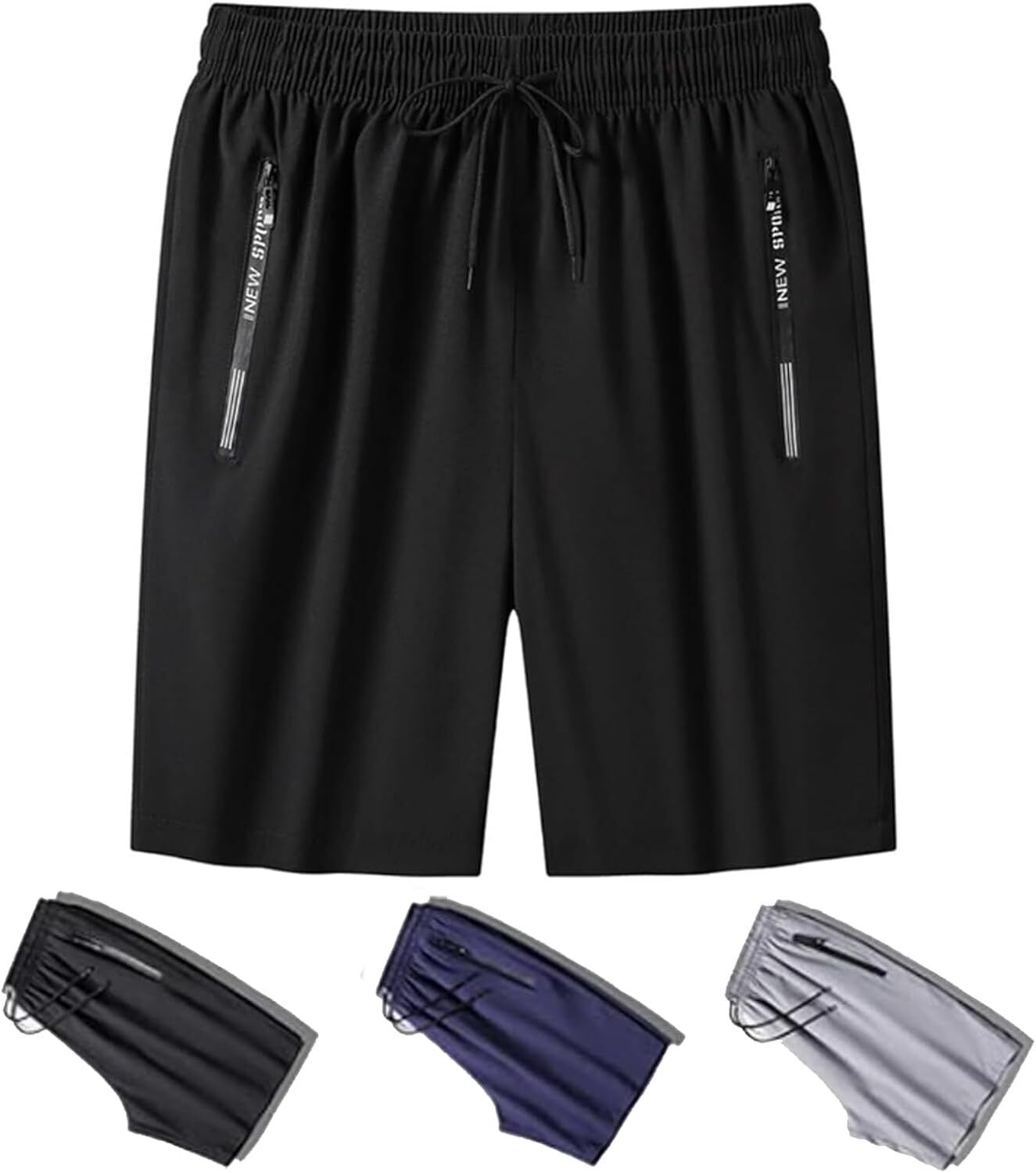 Pantalones Cortos Lanenow para Mujer y Hombre Icedactive-Unisex Seda Hielo Secado Rápido Pantalones Cortos - Imagen 36 de 56