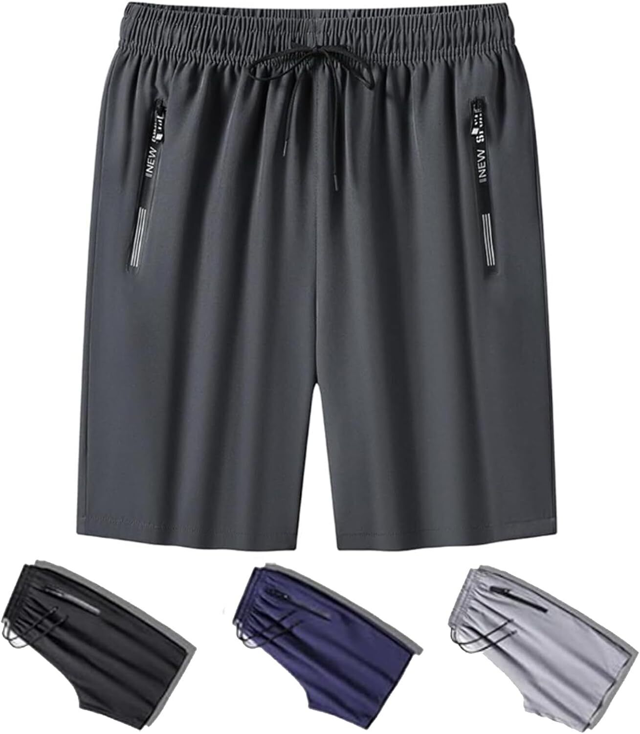 Pantalones Cortos Lanenow para Mujer y Hombre Icedactive-Unisex Seda Hielo Secado Rápido Pantalones Cortos - Imagen 43 de 56