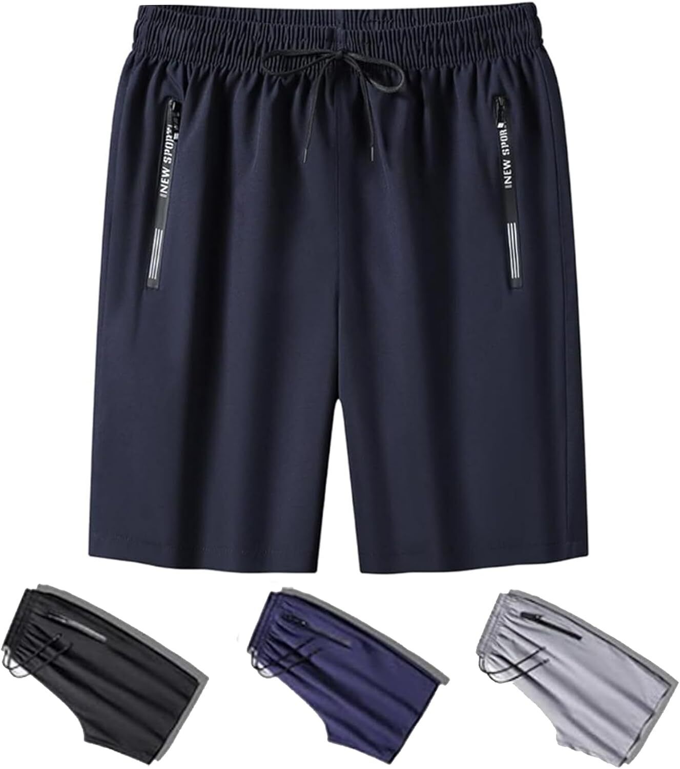 Pantalones Cortos Lanenow para Mujer y Hombre Icedactive-Unisex Seda Hielo Secado Rápido Pantalones Cortos - Imagen 50 de 56
