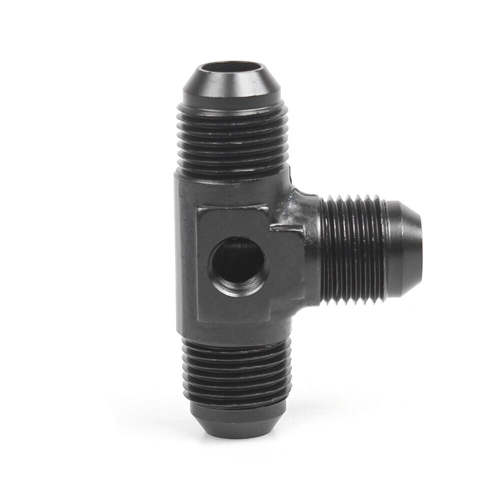 3-Way Tee T-Piece Hose Fitting Adapter AN6/8/10 Female to 2x AN Male Black - Picture 9 of 12