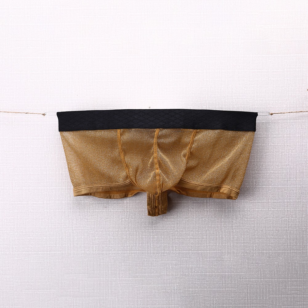 Low Waist Men's Boxers with See Through Mesh Pouch Bag Trunks Underpants M 2Xl - Picture 21 of 41