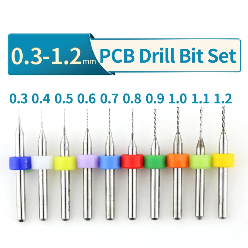 10 Stück Hartmetall Micro Mini CNC Bohrer Bit Set für Leiterplatten - Bild 17 von 21