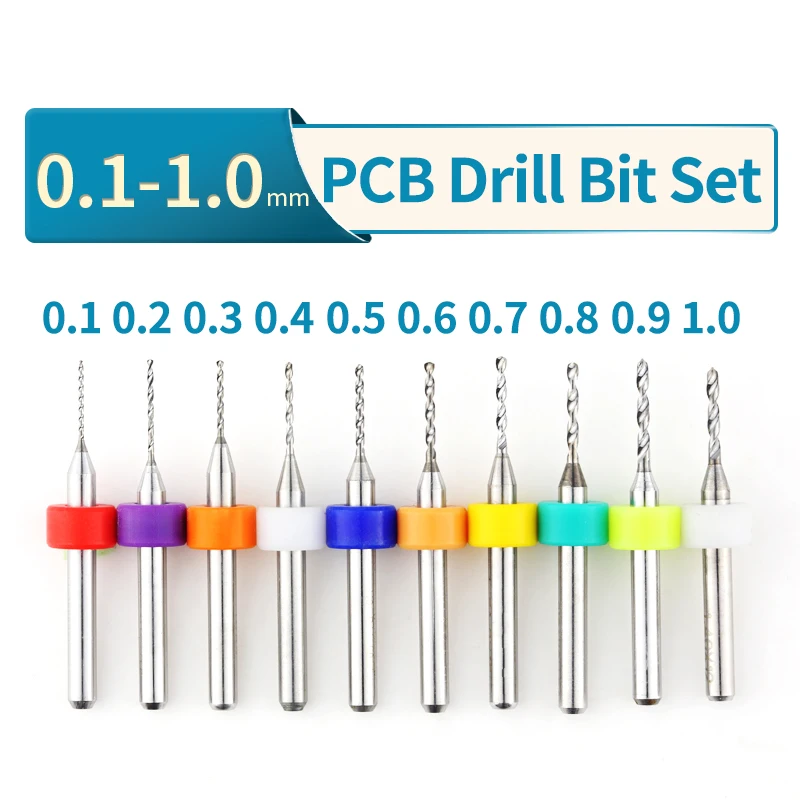 10 Stück Hartmetall Micro Mini CNC Bohrer Bit Set für Leiterplatten - Bild 16 von 21