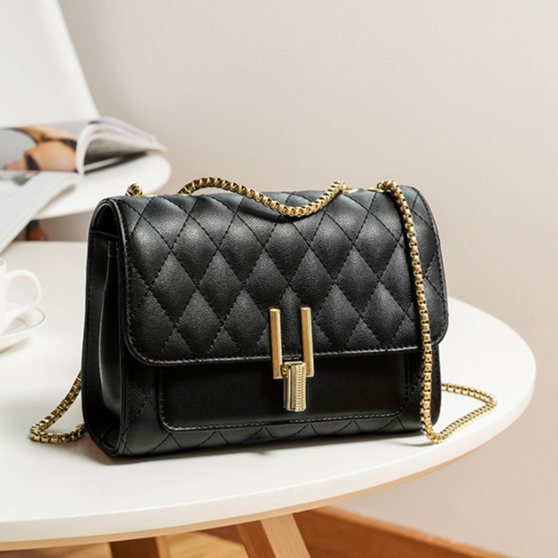 2024 neue Echtleder Schultertasche Umhängetasche kleine quadratische Tasche Kettentasche - Bild 25 von 25
