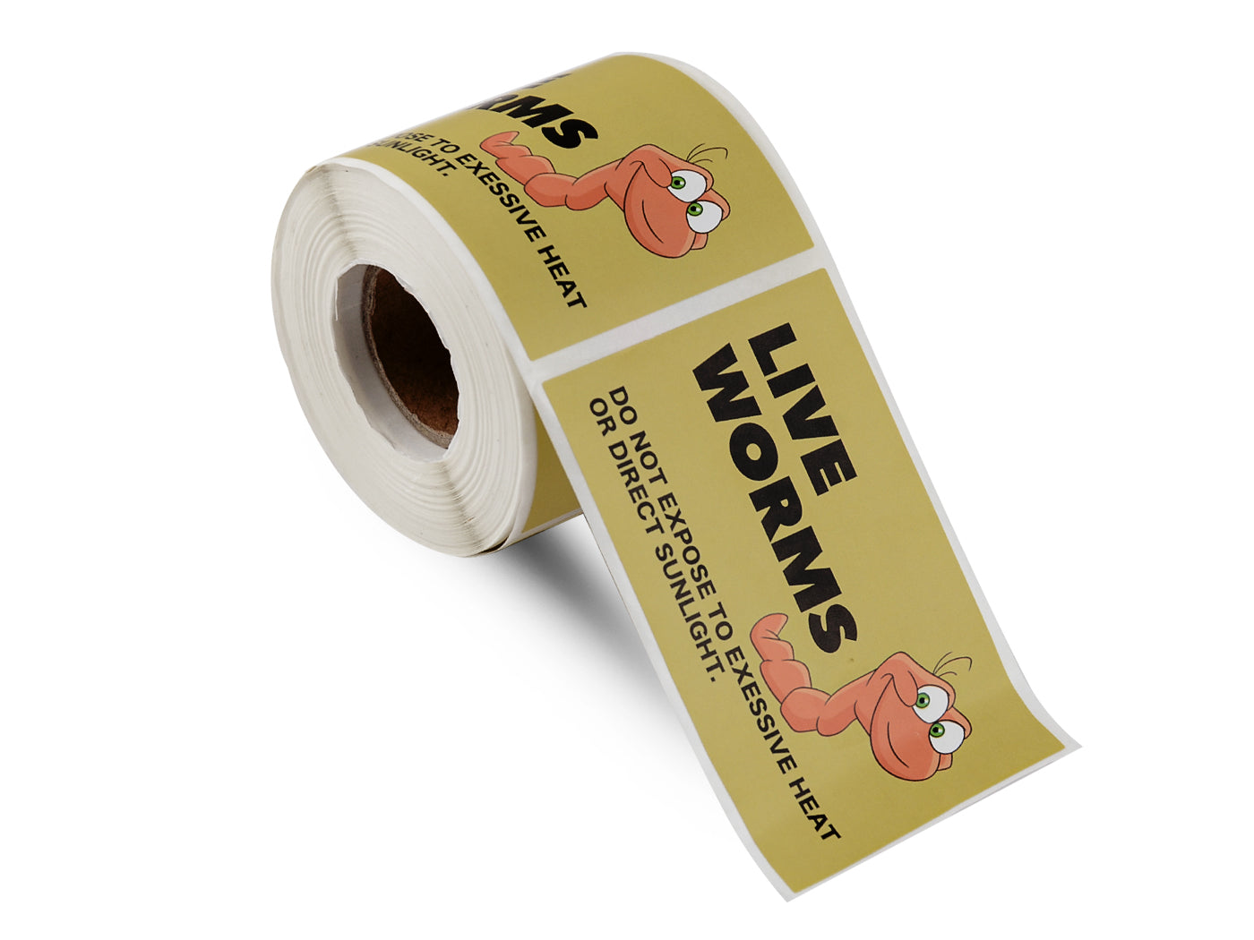 1.9"x 2.9" 200 Sticker Label Per Roll LIVE WORMS Do Not Expose to Excessive Heat - Picture 9 of 11