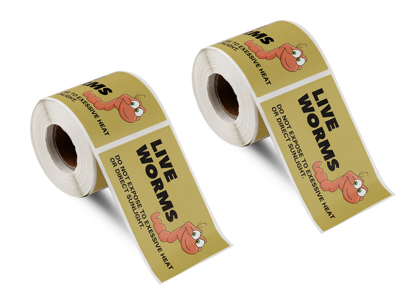 1.9"x 2.9" 200 Sticker Label Per Roll LIVE WORMS Do Not Expose to Excessive Heat - Picture 10 of 11