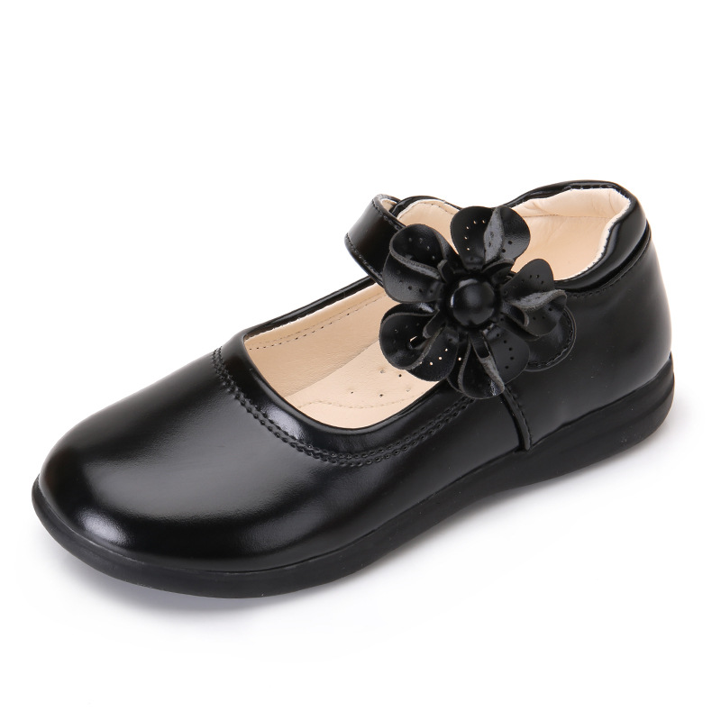 Girls Princess Shoes Wedding Party Kids Toddler Flats Leather School Shoes Size