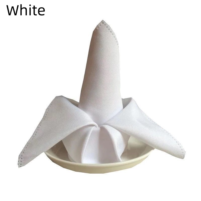 1/3/6/12PCS Polyester Plain Fabric Napkins For Wedding Table Dinner 48x48cm - Picture 19 of 41