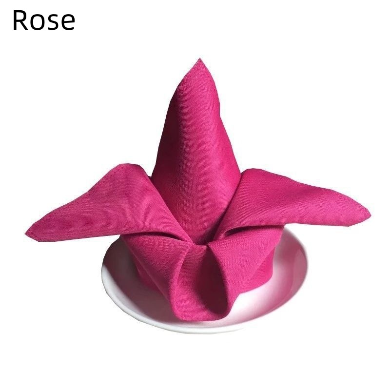 1/3/6/12PCS Polyester Plain Fabric Napkins For Wedding Table Dinner 48x48cm - Picture 28 of 41
