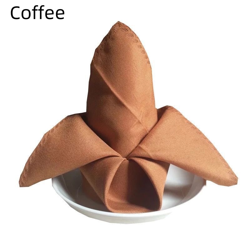 1/3/6/12PCS Polyester Plain Fabric Napkins For Wedding Table Dinner 48x48cm - Picture 35 of 41