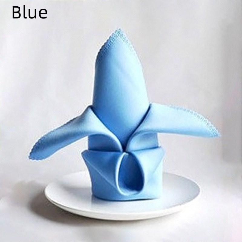 1/3/6/12PCS Polyester Plain Fabric Napkins For Wedding Table Dinner 48x48cm - Picture 38 of 41
