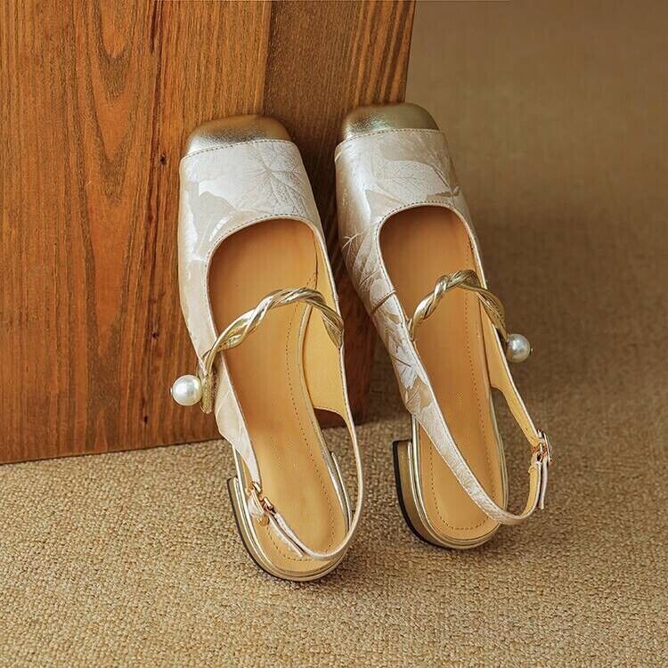 Women Square Toe Low Heel Mary Jane Shoes Chinese Sandalsladies Style Party Shoe - Picture 27 of 27