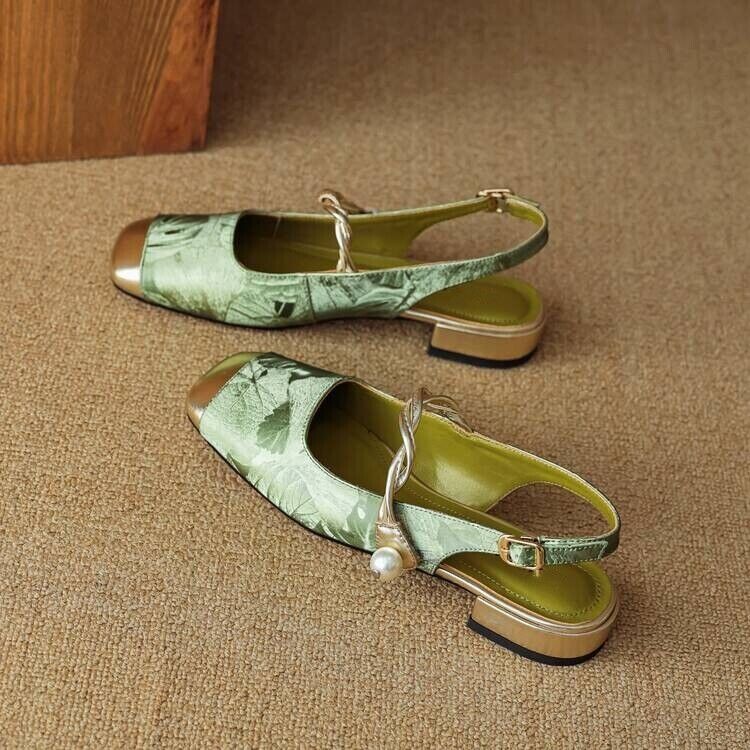 Women Square Toe Low Heel Mary Jane Shoes Chinese Sandalsladies Style Party Shoe - Picture 26 of 27