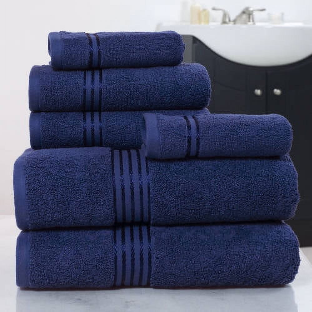 Lavish Home 6-Piece 100% Cotton Complete Bath Towel Set, Taupe