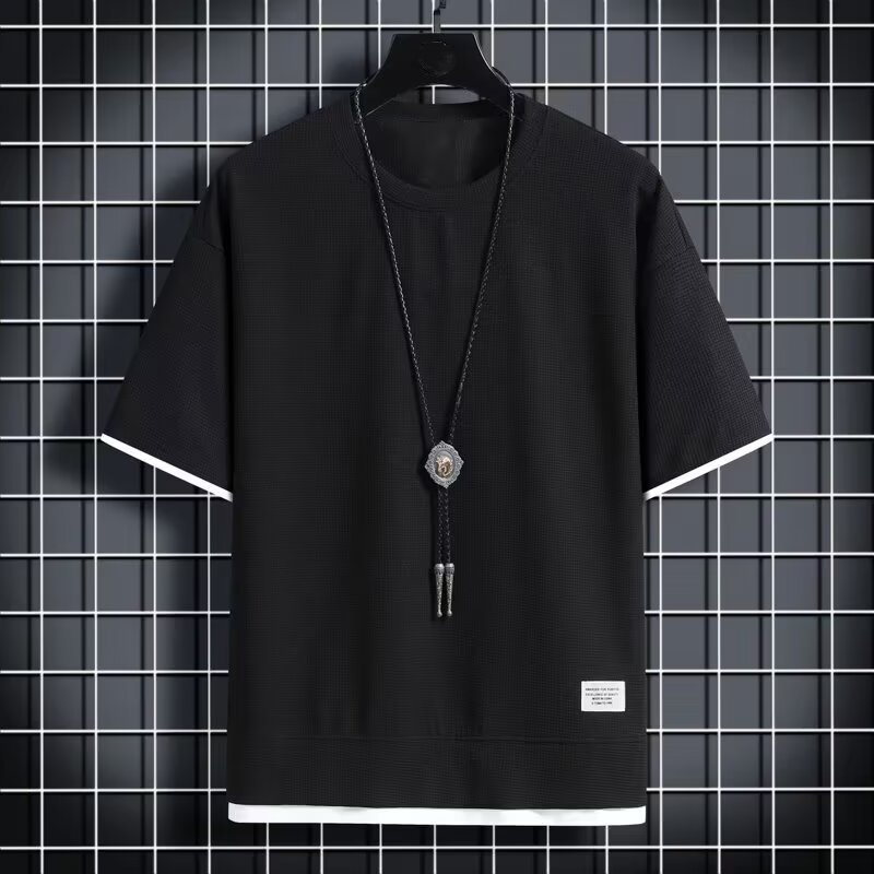 Tシャツ・カットソー EiDER POP Waffle Men's Basic Round T-ShirtBlack DMM23296Z1 Eider Men S Pop Waffle baSic Round T ShirT Dmm23296z1 – buy