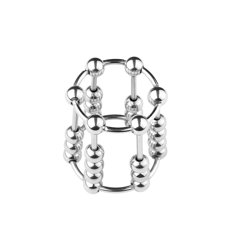 Penile Ring Wolf Teeth Set Penile Exercise Six Pillars Bead Penile Ring - Picture 6 of 8
